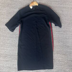 Gucci Black Dress with Red and Green Stripes